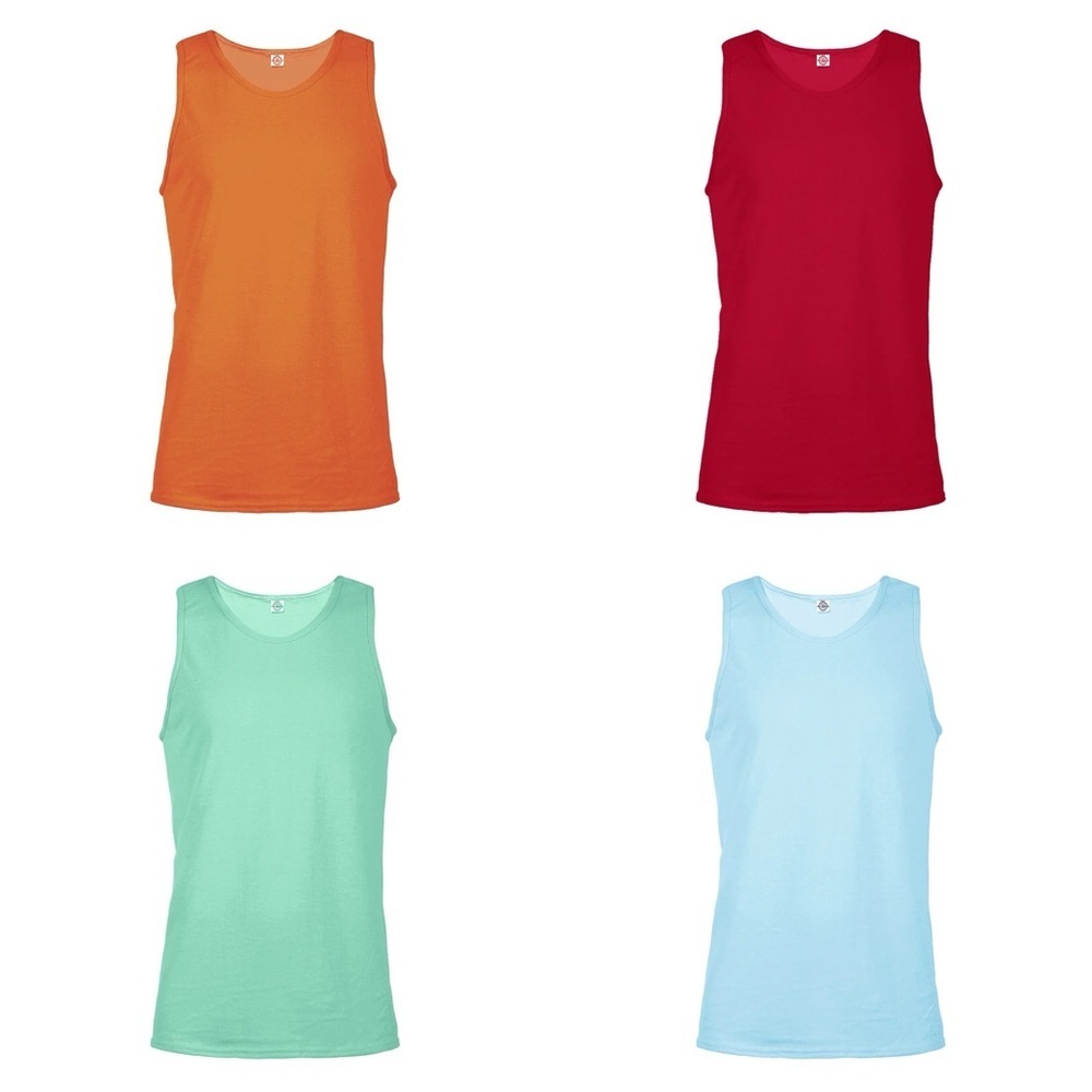 DELTA APPAREL 4 PK PRO WEIGHT ADULT TANK TOPS - SIZE XL (NEW WITH TAGS)